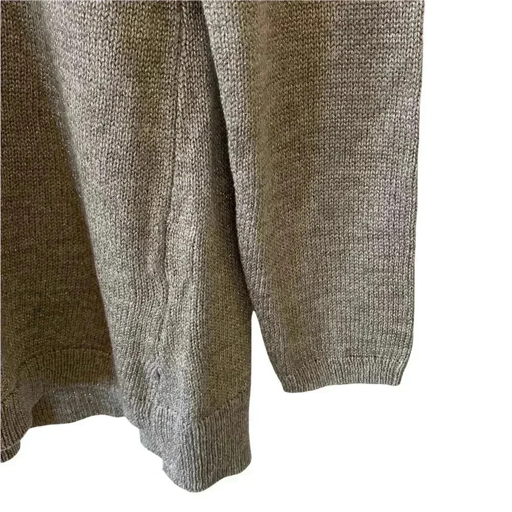 J. Jill Metallic Threads Crewneck Sweater Size Medium Long Sleeves Casual - Picture 7 of 9